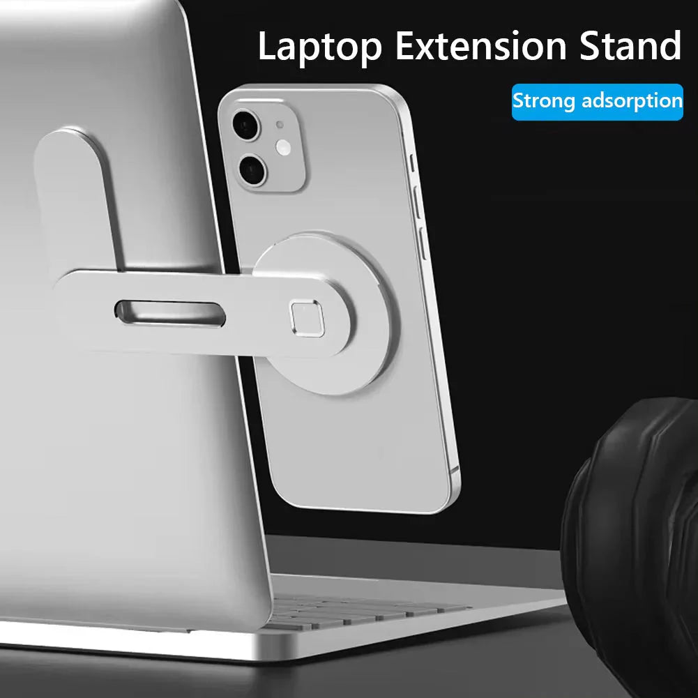 Metal Expansion Phone Stand for Laptop & - Magnetic Folding Phone Holder with 15W Fast Charger