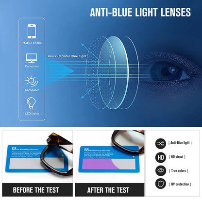 Elevate Your Style with Kimorn Unisex Blue Light Blocking Glasses - Lightweight, UV400 Protection, and Sleek Angular Design for Everyday Comfort